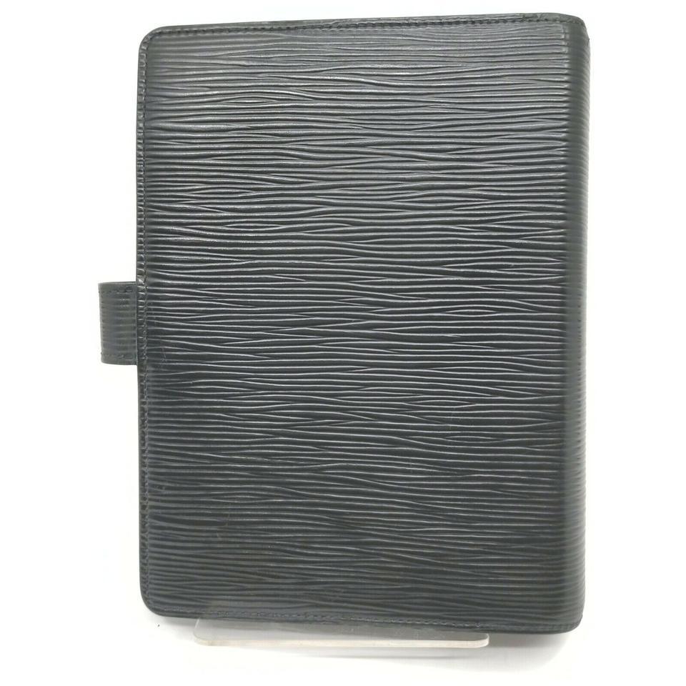 Louis Vuitton Black Epi Leather Noir Medium Ring Agenda MM Diary Cover 862607 2