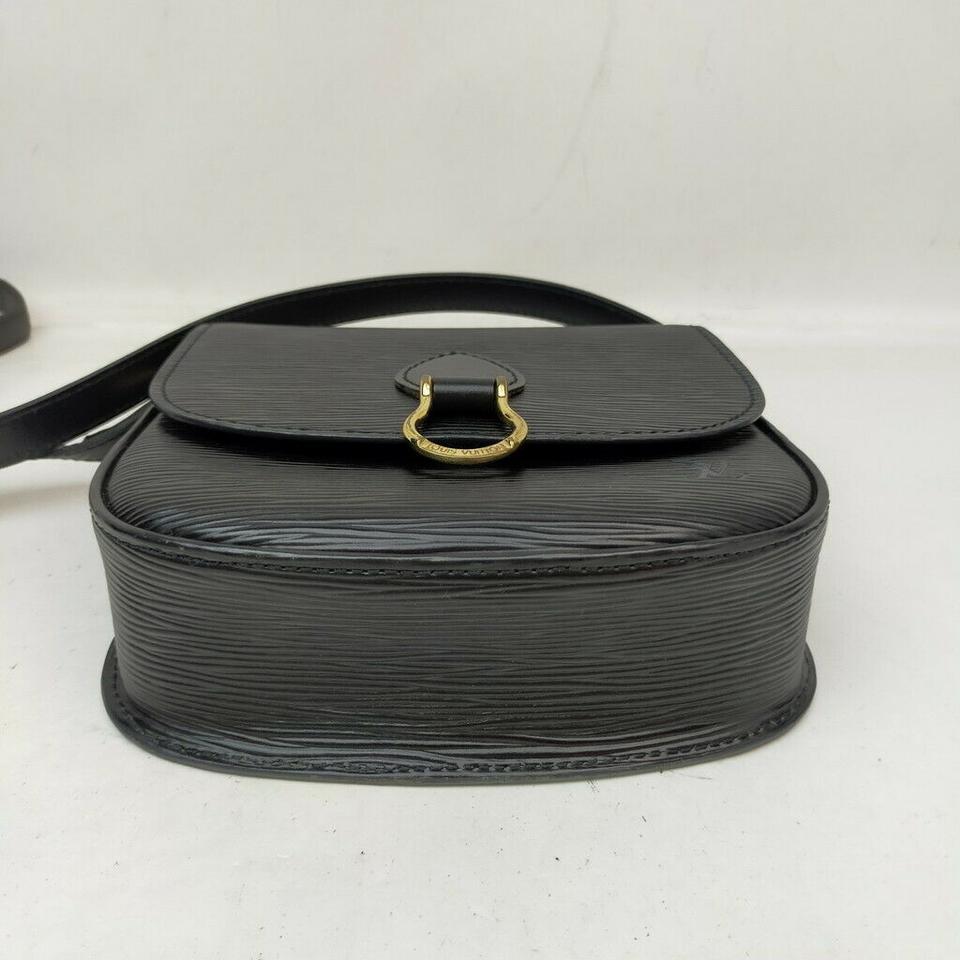 Louis Vuitton Black Epi Leather Noir Mini Saint Cloud Crossbody Bag 863270 In Good Condition In Dix hills, NY
