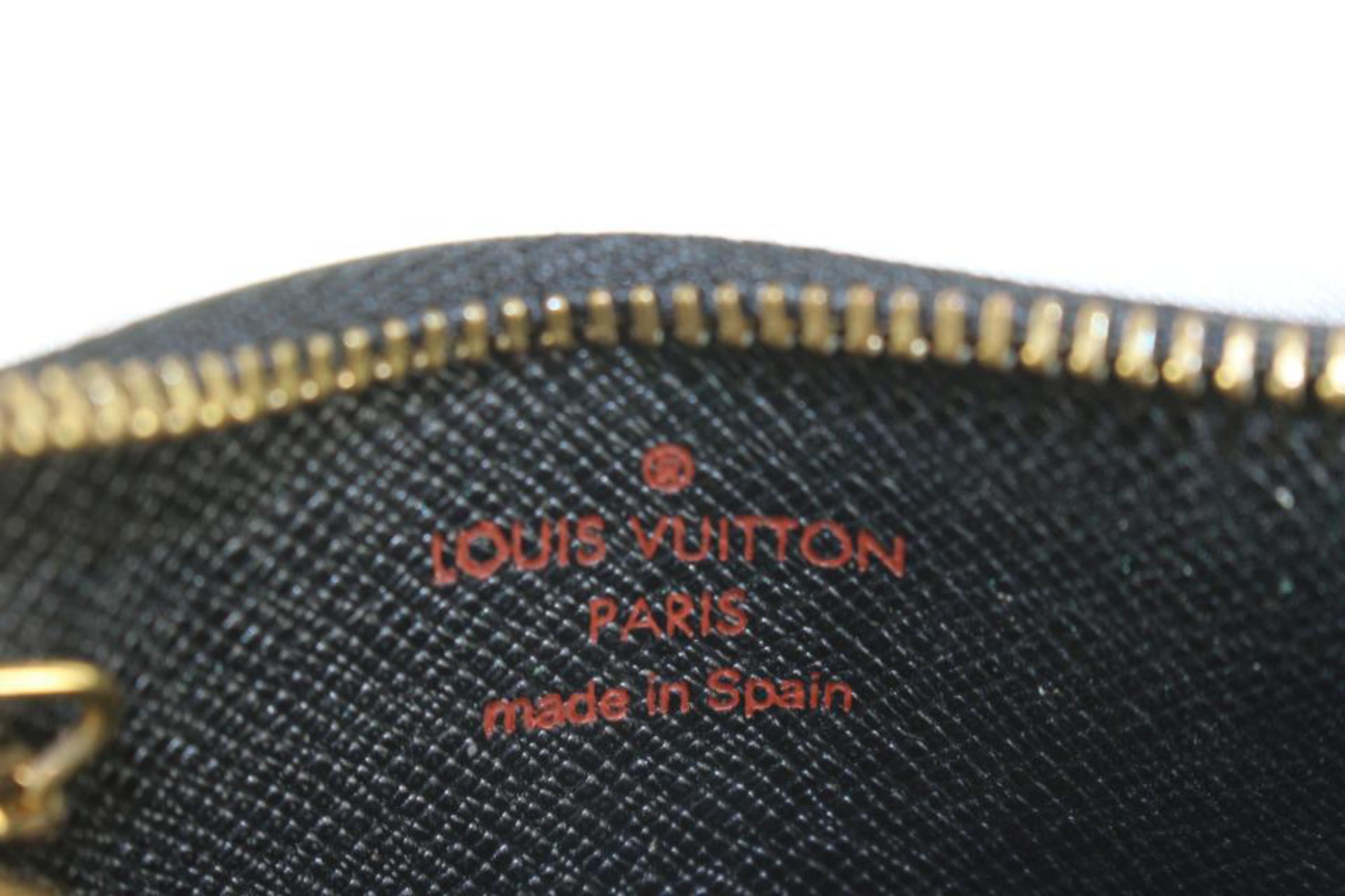 Louis Vuitton Schwarz Epi Leder Noir Pochette Cles Schlüsselanhänger aus Epi Leder 1029lv38 im Angebot 7