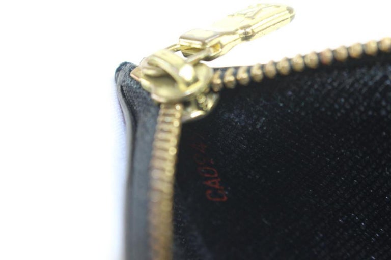 Louis Vuitton Black EPI Leather Noir Key Pouch Pochette Cles Silver 0LV29s