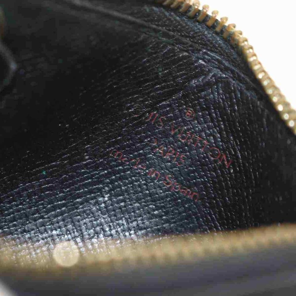 Louis Vuitton Black Epi Leather Noir Pochette Cles Key Pouch Coin Purse 860551  For Sale 5