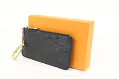 Louis Vuitton Black Epi Leather Noir Pochette Cles Key Pouch s329lk15