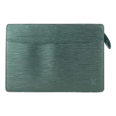 Louis Vuitton Black Epi Leather Noir Pochette Homme Envelope 7LVA99