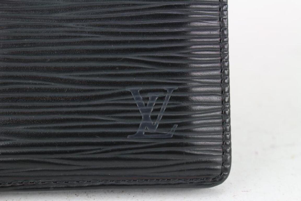 Louis Vuitton Black Epi Leather Noir Porte Cartes Card Holder Wallet 824lv51 For Sale 6