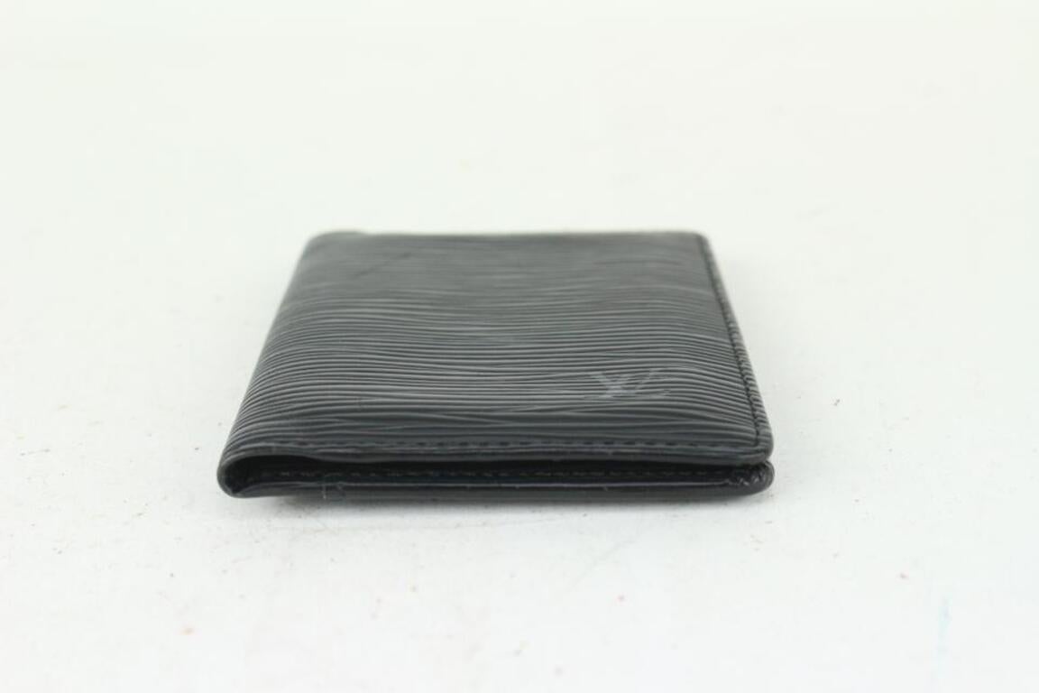 Louis Vuitton Black Epi Leather Noir Porte Cartes Card Holder Wallet 824lv51 For Sale 5