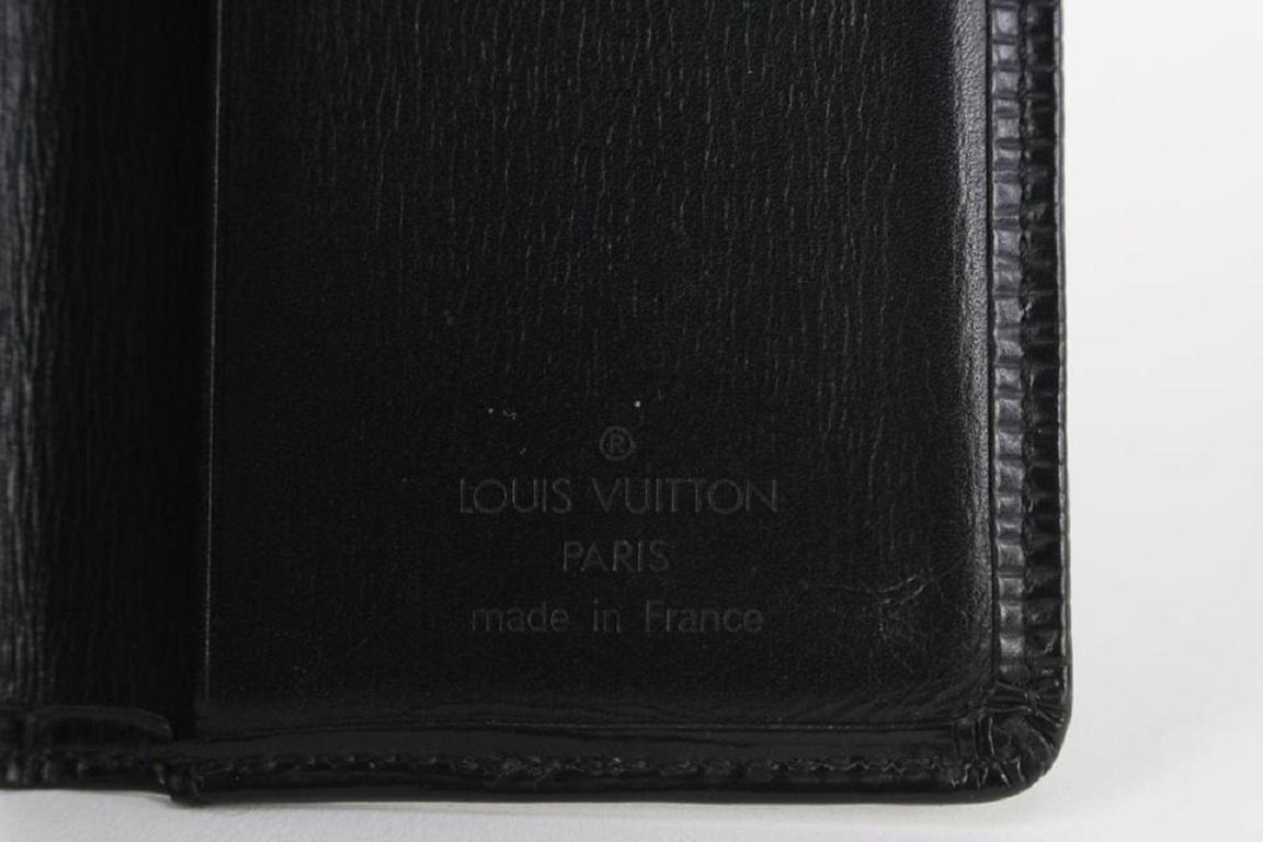 Louis Vuitton Black Epi Leather Noir Porte Cartes Card Holder Wallet case For Sale 6
