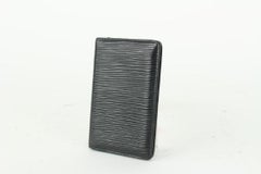 Louis Vuitton Black Epi Leather Noir Porte Cartes Card Holder Wallet case