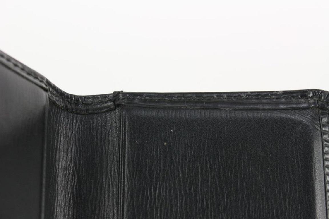 Louis Vuitton Black Epi Leather Noir Porte Cartes Card Holder Wallet case For Sale 1