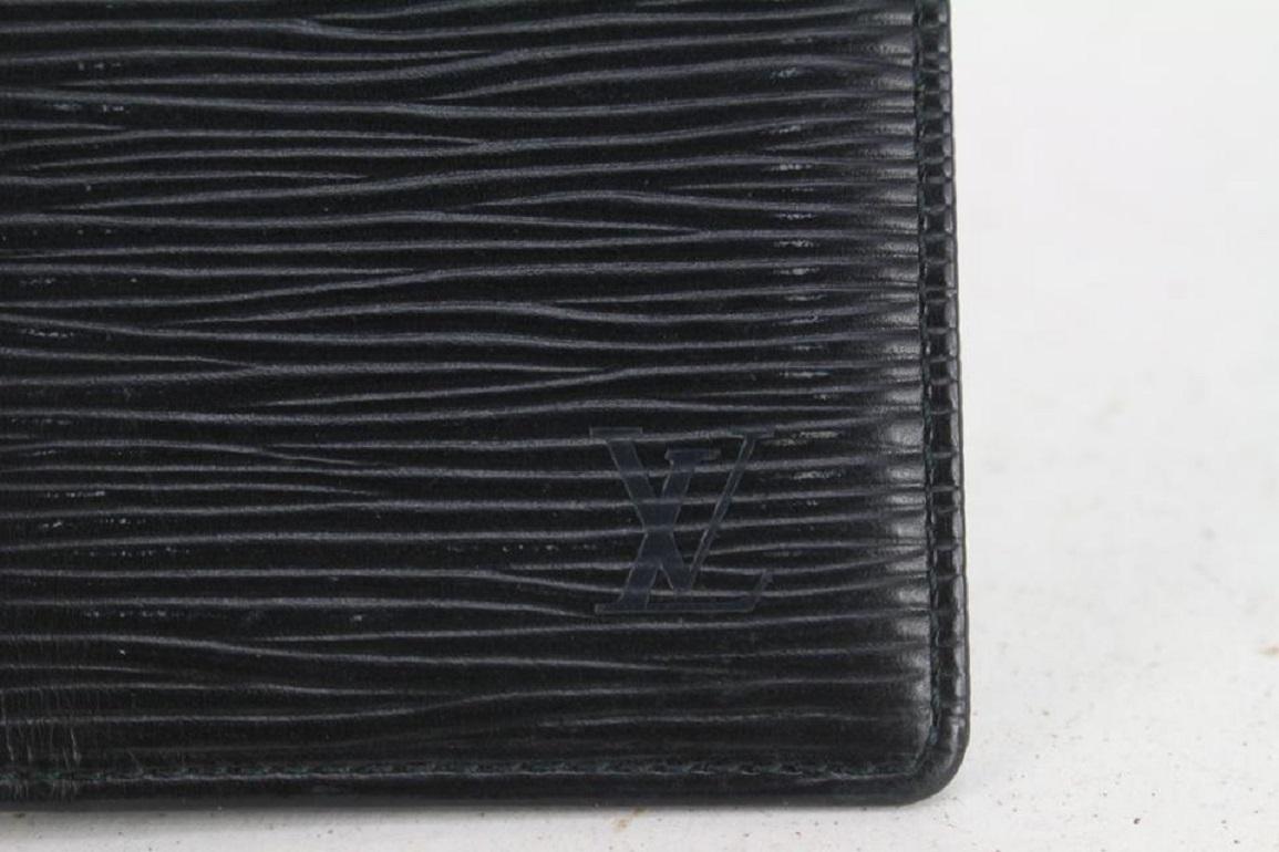 Louis Vuitton Black Epi Leather Noir Porte Cartes Card Holder Wallet Case825lv63 For Sale 3