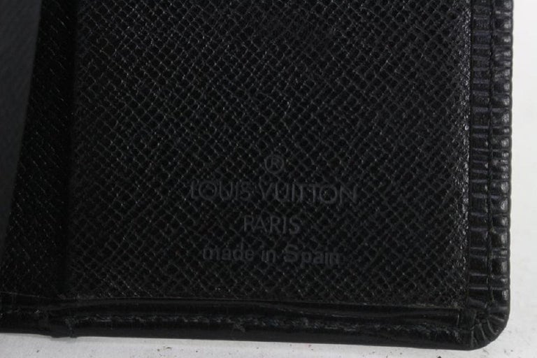 Louis Vuitton Black Epi Porte Cartes Credit Bifold Wallet