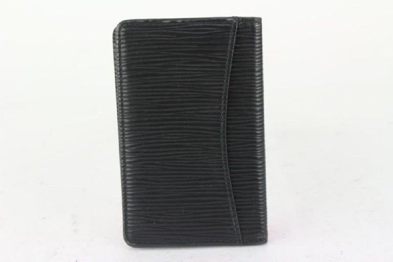 Louis Vuitton Black Epi Leather Noir Porte Cartes Card Holder Wallet  Case825lv63 For Sale at 1stDibs