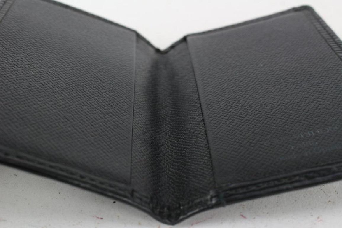 Women's Louis Vuitton Black Epi Leather Noir Porte Cartes Card Holder Wallet Case825lv63 For Sale