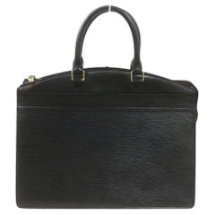 Vintage Louis Vuitton Black Epi Leather Noir Riviera Vanity Tote Bag 862470