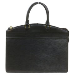 Louis Vuitton Schwarz Epi Leder Noir Riviera Vanity Tote Bag 862470