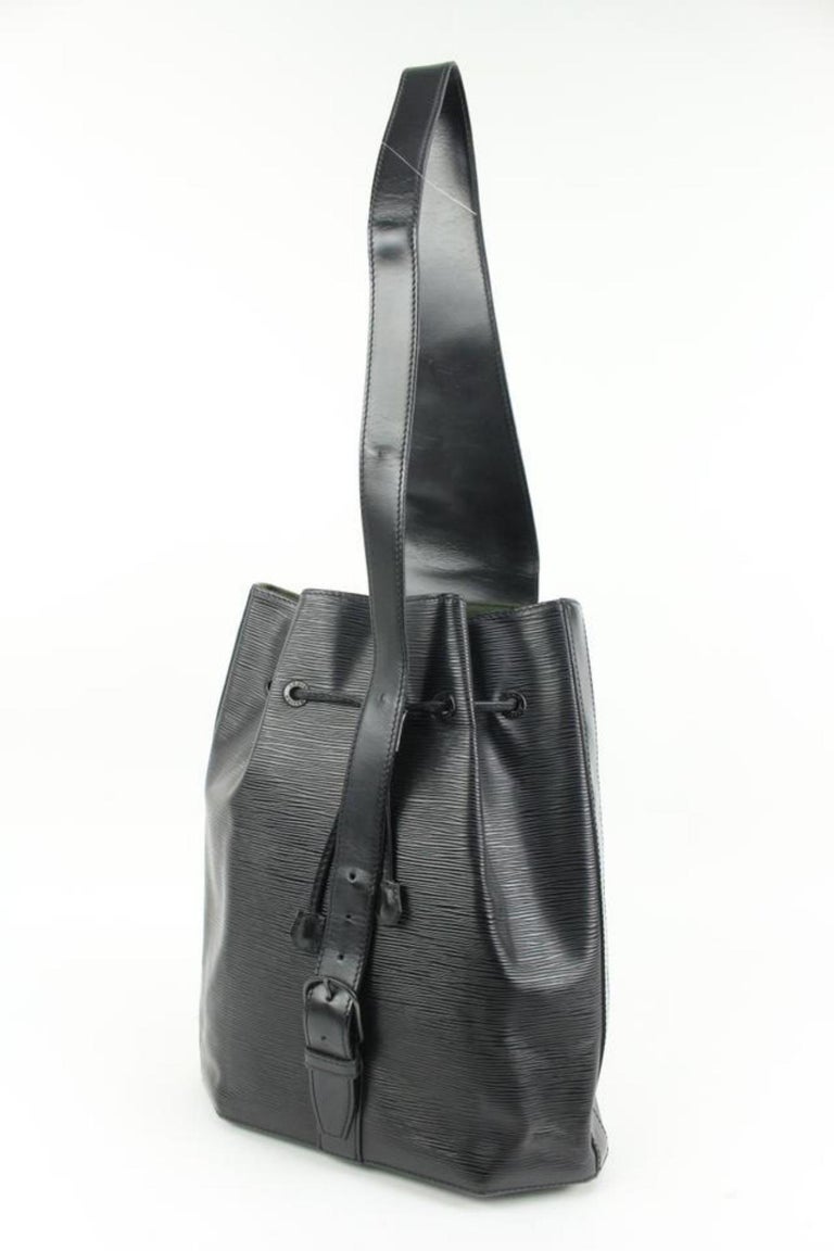 Louis Vuitton Black Epi Noir Sac a Dos Sling Backpack Hobo