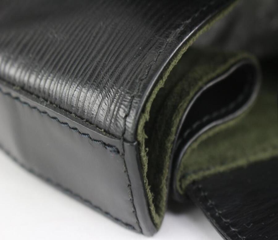 Louis Vuitton Schwarz Epi Leder Noir Sac a Dos Sling Bag mit Beutel 108lv0 im Angebot 5
