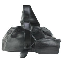 Louis Vuitton Nero Epi Pelle Noir Sac a Dos Sling Bag con custodia 108lv0