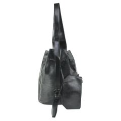 Louis Vuitton Schwarz Epi Leder Noir Sac a Dos Sling Bag mit Beutel 108lv0