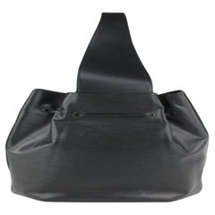 Louis Vuitton Black Epi Leather Noir Sac D'epaule Sling Backpack Hobo 1015lv34