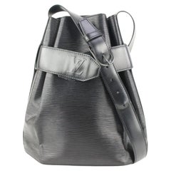 Louis Vuitton Black Epi Leather Noir Sac D'epaule Twist Bucket 113lv44