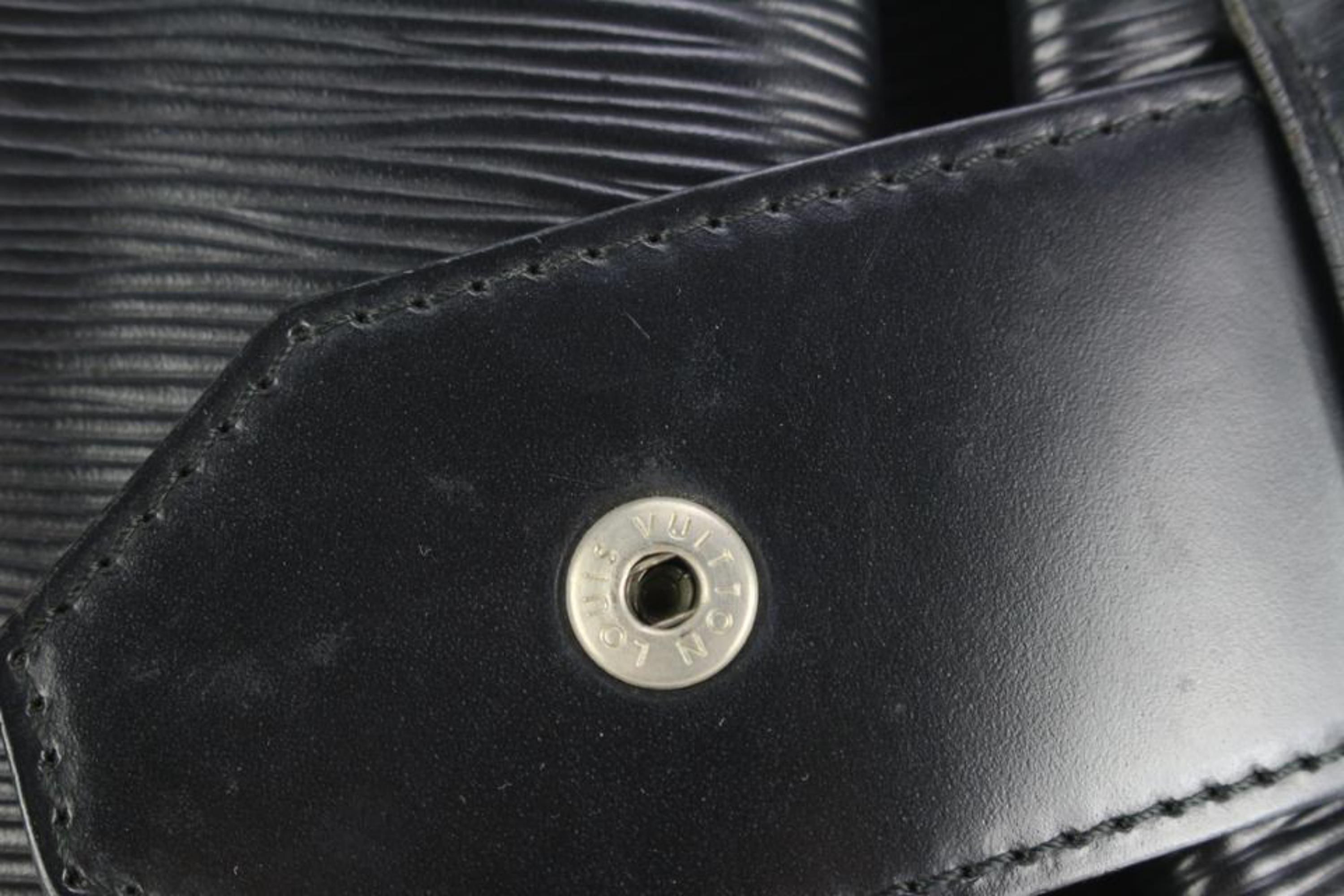 Louis Vuitton Black Epi Leather Noir Sac D'Epaule Twist Bucket with Pouch 26lk53 3