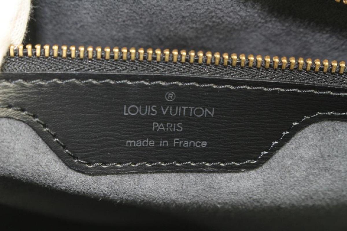 Women's Louis Vuitton Black Epi Leather Noir Saint Jacques Zip Shopper Tote bag For Sale