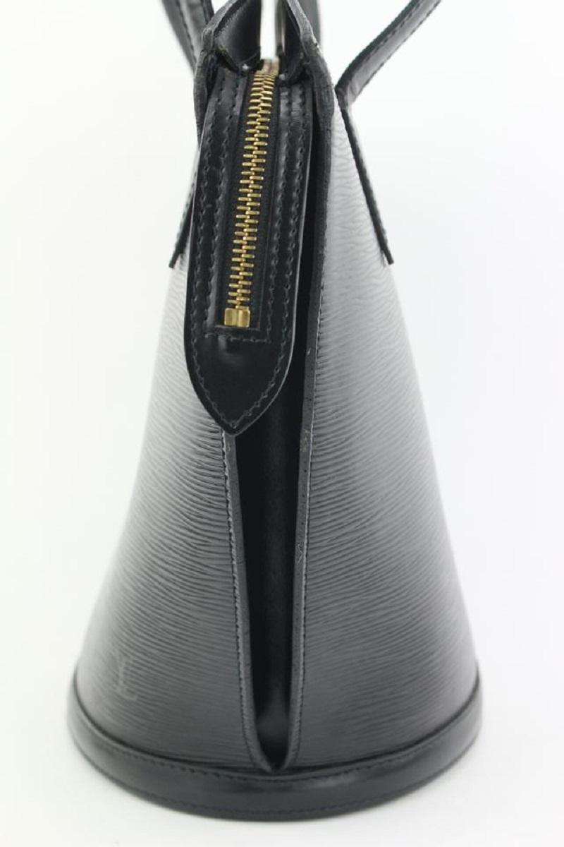 Louis Vuitton Black Epi Leather Noir Saint Jacques Zip Shopper Tote bag For Sale 4