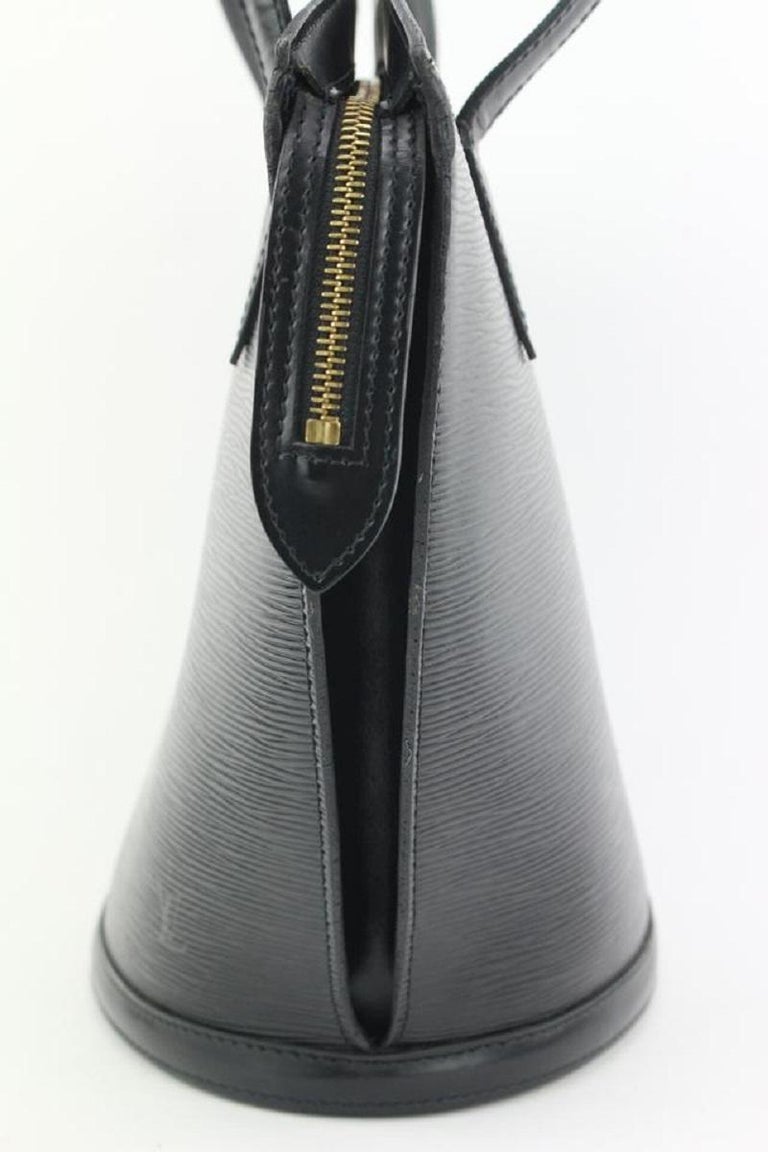 Large Tote Bag Black Leather Louis