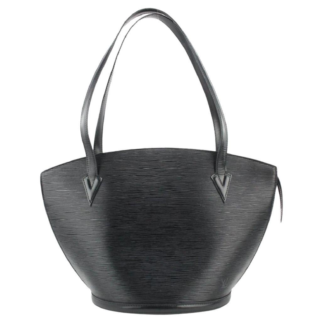 Louis Vuitton Black Epi Leather Noir Saint Jacques Zip Shopper Tote bag