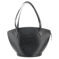 Louis Vuitton Schwarz Epi Leder Noir Saint Jacques Shopper Tote Bag aus Epi mit Reißverschluss