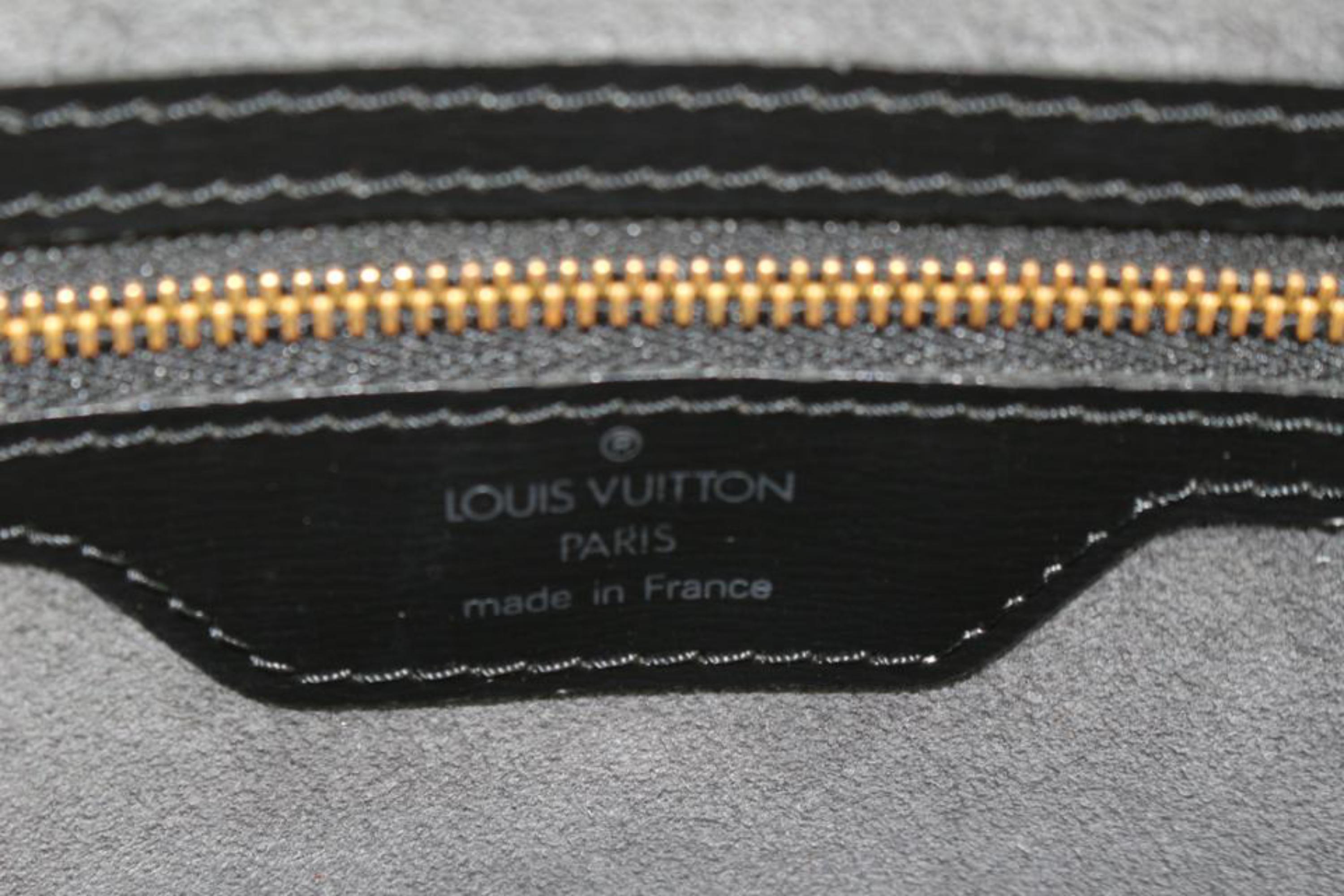 Louis Vuitton Black Epi Leather Noir Saint Jacques Zip Tote Bag 2LV106 For Sale 6