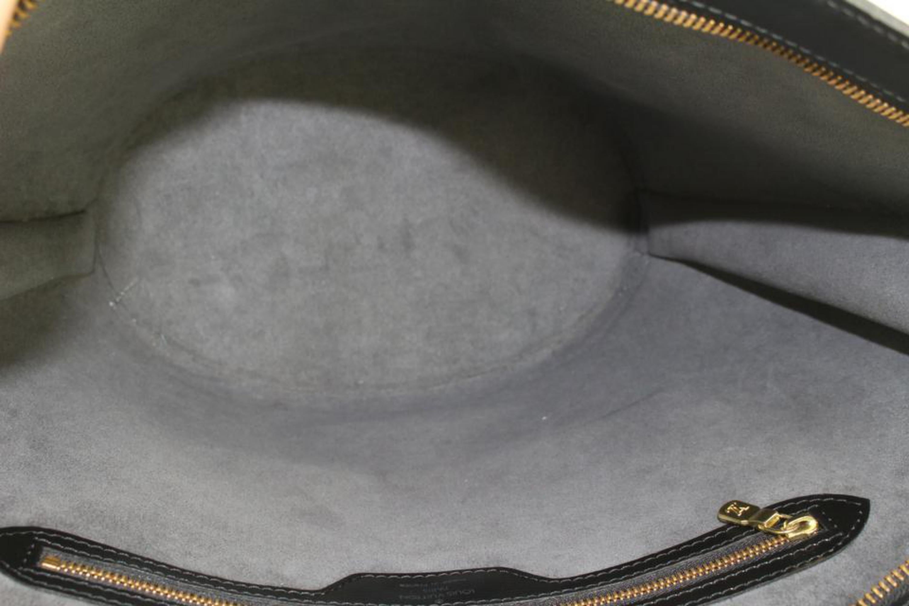 Louis Vuitton Black Epi Leather Noir Saint Jacques Zip Tote Bag 2LV106 For Sale 7