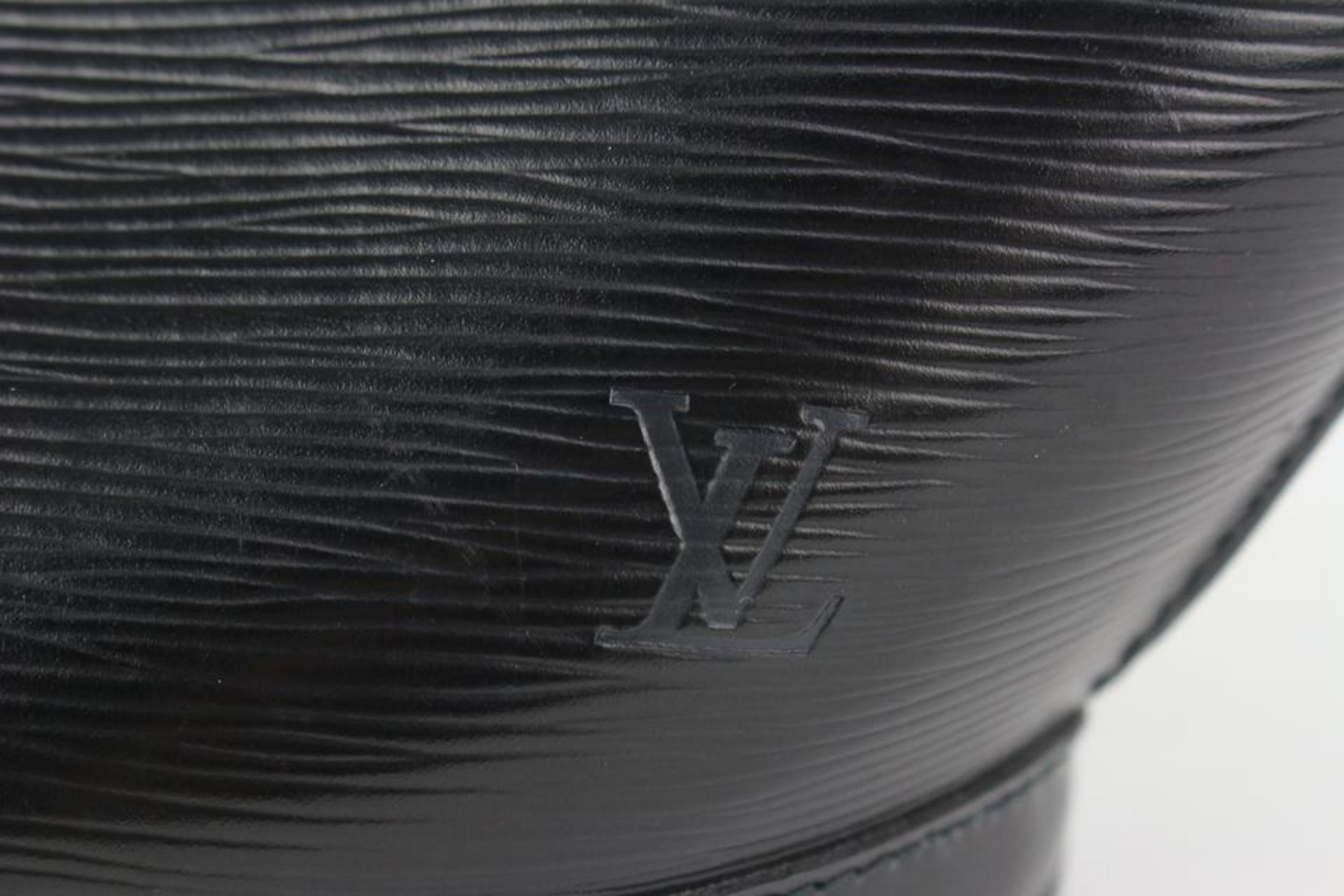 Louis Vuitton Black Epi Leather Noir Saint Jacques Zip Tote Bag 2LV106 For Sale 1