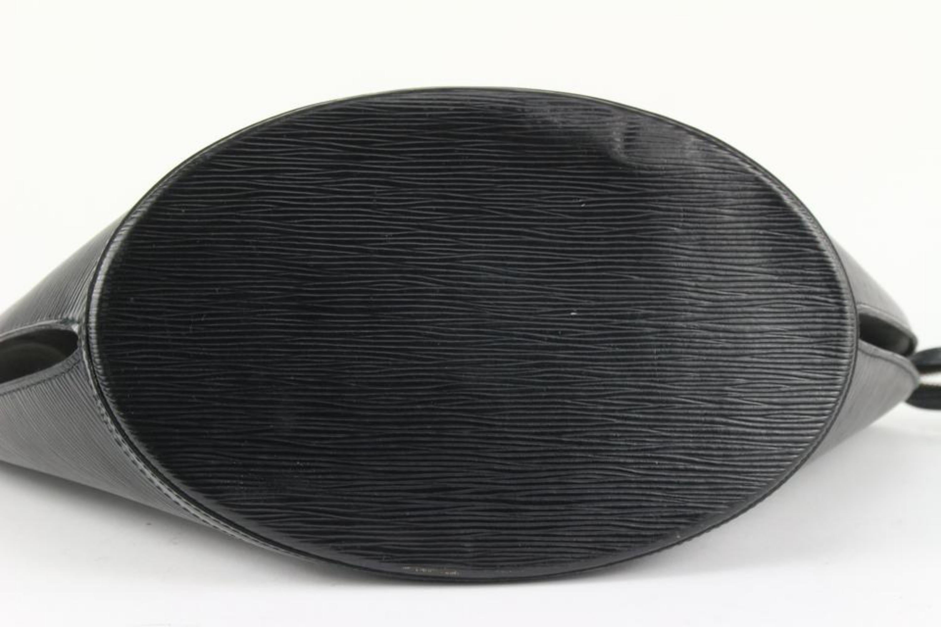 Louis Vuitton Black Epi Leather Noir Saint Jacques Zip Tote Bag 2LV106 For Sale 2