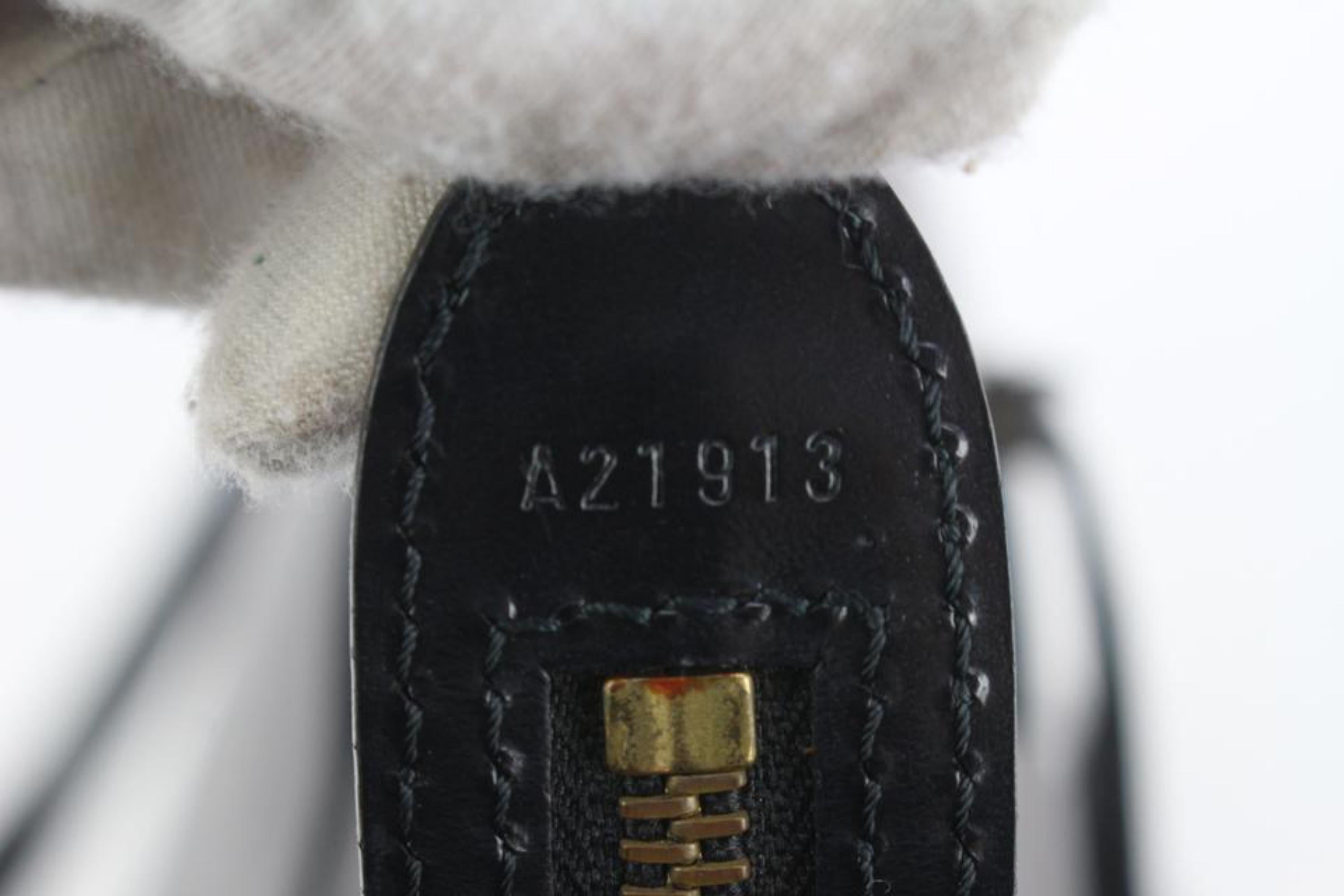 Louis Vuitton Black Epi Leather Noir Saint Jacques Zip Tote Bag 2LV106 For Sale 5