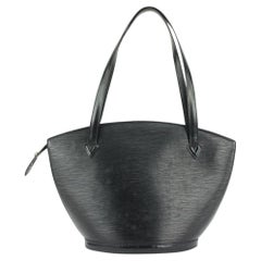 Louis Vuitton Black Epi Leather Noir Saint Jacques Zip Tote Bag 2LV106