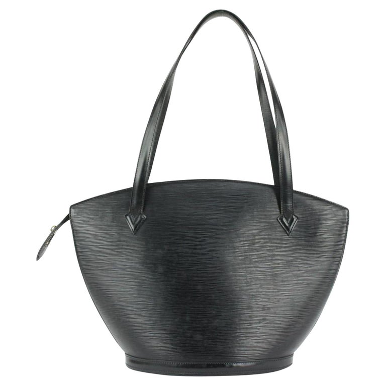 Louis Vuitton Black Epi Leather Noir Saint Jacques Zip Tote Bag 2LV106 For  Sale at 1stDibs
