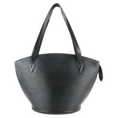 Louis Vuitton Black Epi Leather Noir Saint Jacques Zip Tote bag 638lvs617