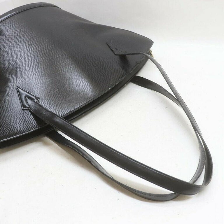 LOUIS VUITTON Bag Charm Mini Lock It Zip Strap Epi Leather Noir Black Women