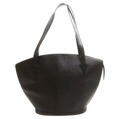 Louis Vuitton Black Epi Leather Noir Saint Jacques Zip Tote Bag 863326