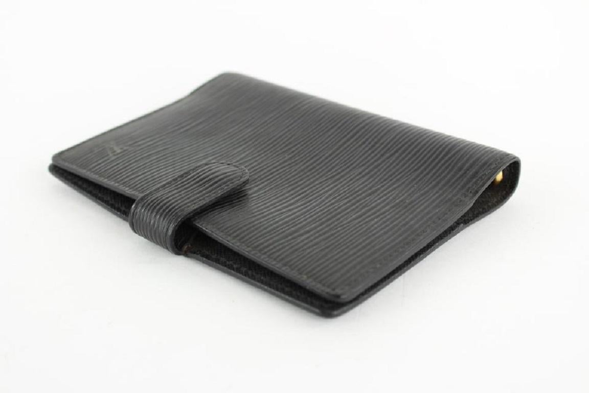 Louis Vuitton Black Epi Leather Noir Small Ring Agenda PM Diary Cover 17LVS1210 1