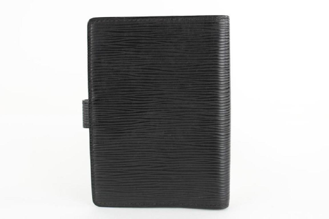 Louis Vuitton Black Epi Leather Noir Small Ring Agenda PM Diary Cover 17LVS1210 3