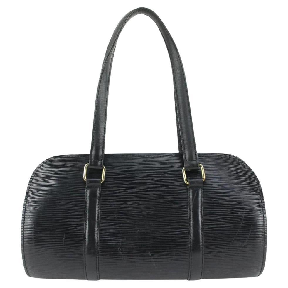 Louis Vuitton Black Epi Leather Noir Soufflot Boston Papillon Bag 922lv93  For Sale at 1stDibs
