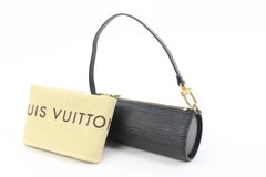 Louis Vuitton Black Epi Leather Noir Soufflot Mini Wristlet Pouch Papillon 42lv3