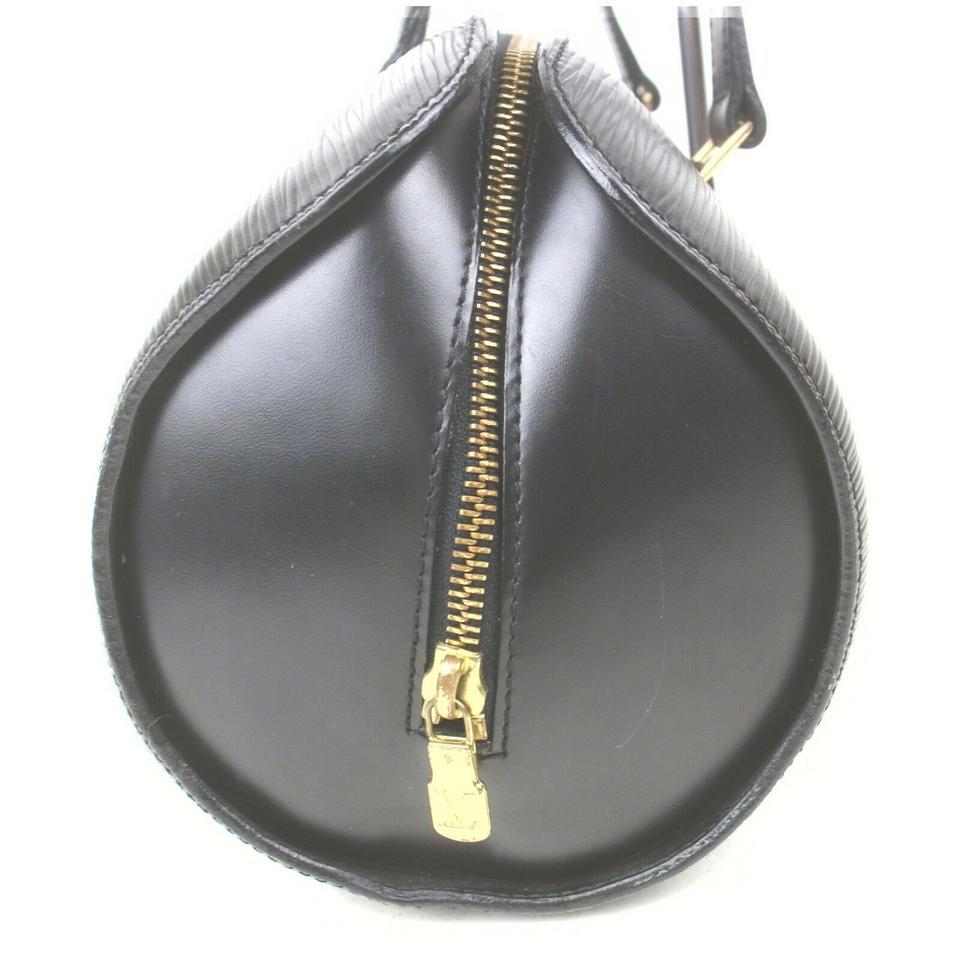 Louis Vuitton Black Epi Leather Noir Soufflot Papillon Cyllinder Barrel Bag For Sale 4