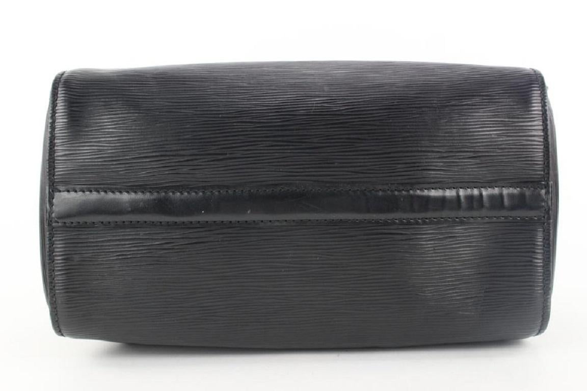 Louis Vuitton Black Epi Leather Noir Speedy 25 Boston Bag 23lvs422 1