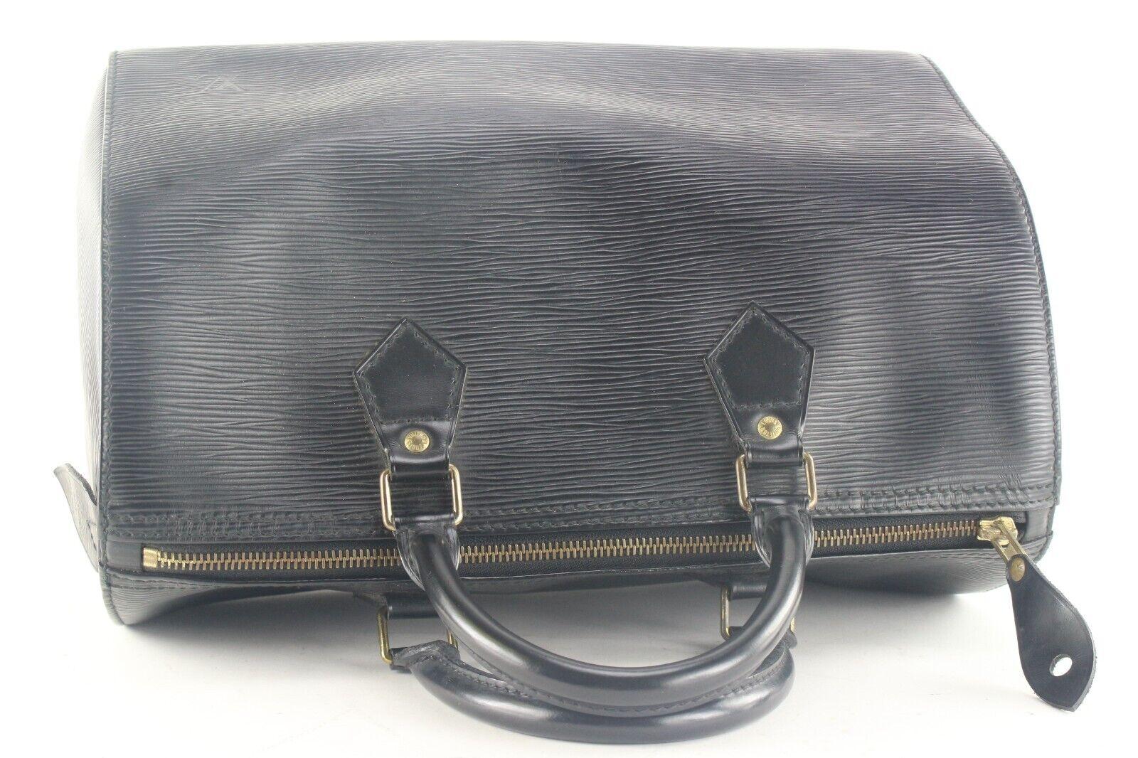 Louis Vuitton Black Epi Leather Noir Speedy 30 2LV116K For Sale 6