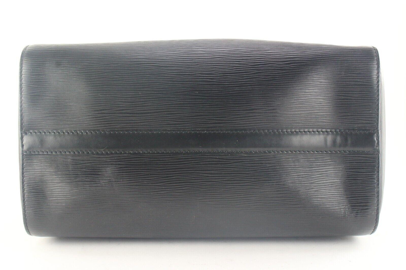 Women's Louis Vuitton Black Epi Leather Noir Speedy 30 2LV116K For Sale