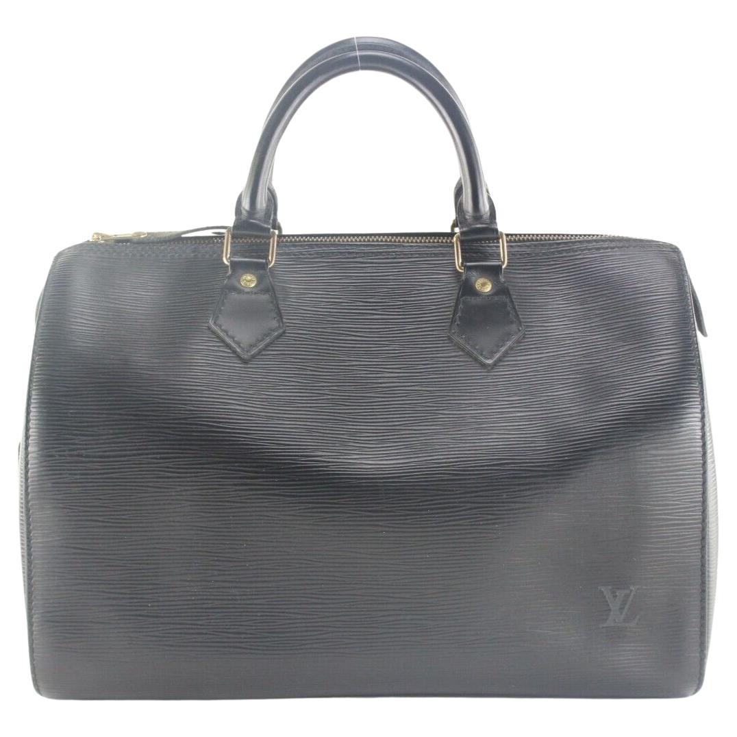 Louis Vuitton Black Epi Leather Noir Speedy 30 2LV116K For Sale