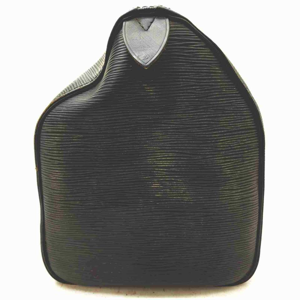 Louis Vuitton Black Epi Leather Noir Speedy 30  861320 5
